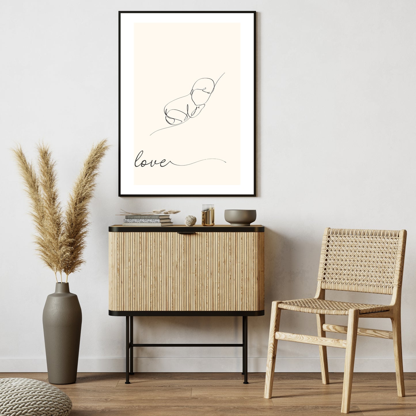 Love in Line Art Poster
