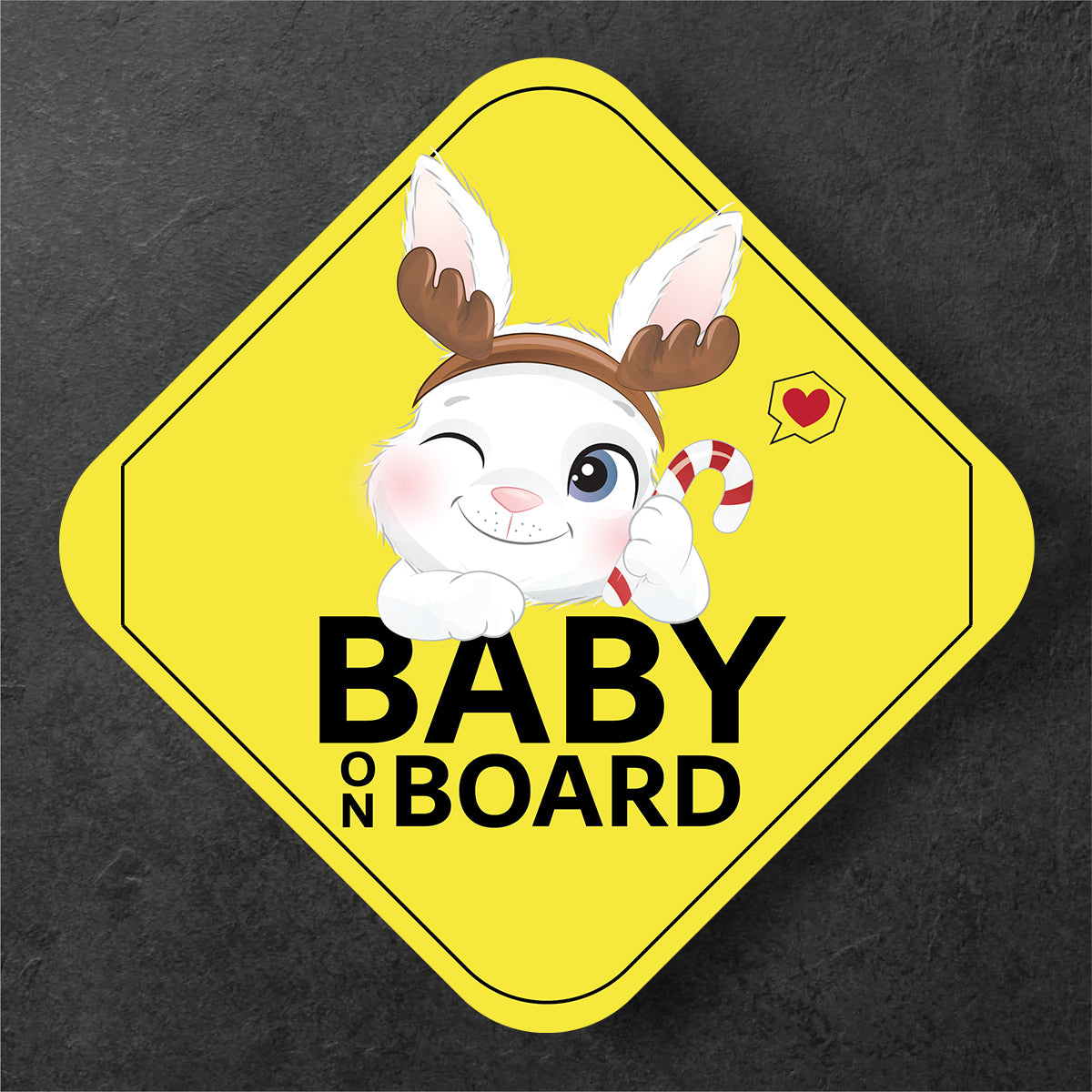 Festive Bunny Christmas Edition Baby on Board