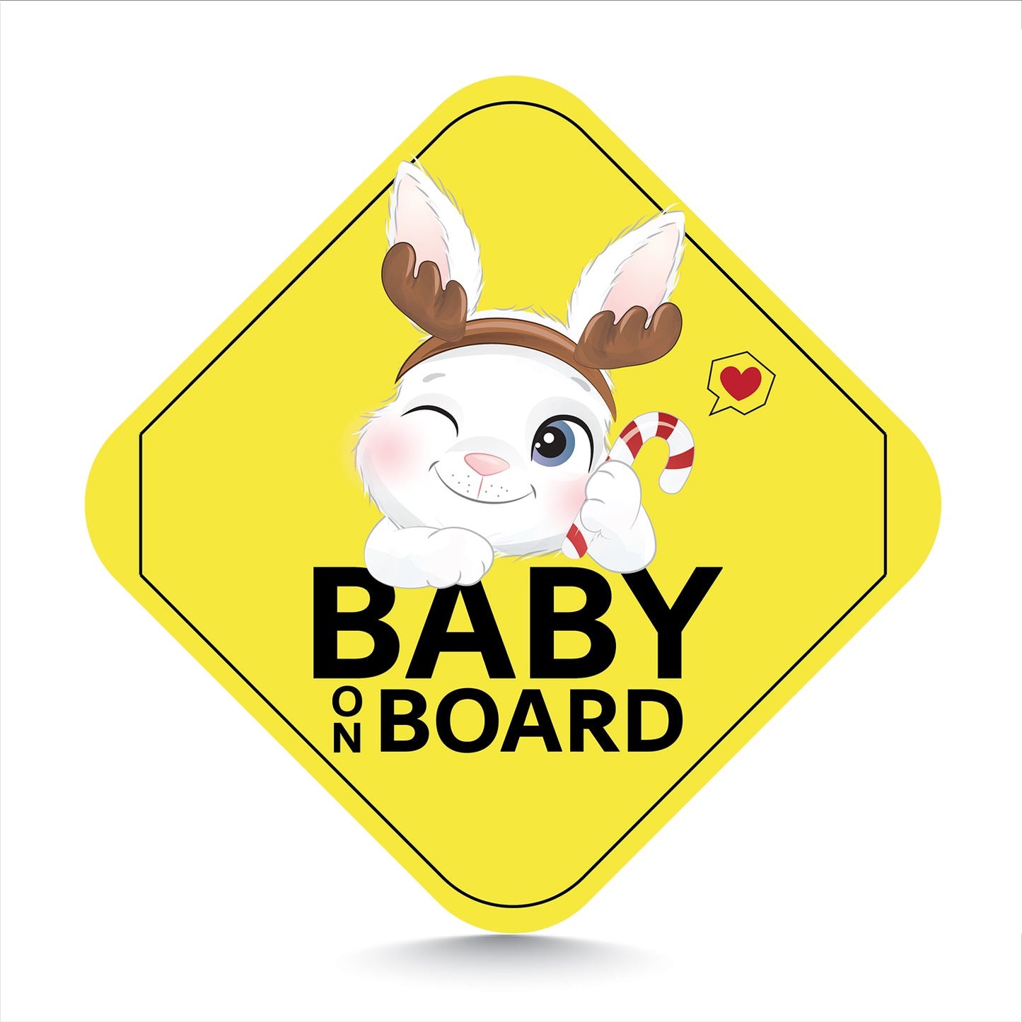 Festive Bunny Christmas Edition Baby on Board