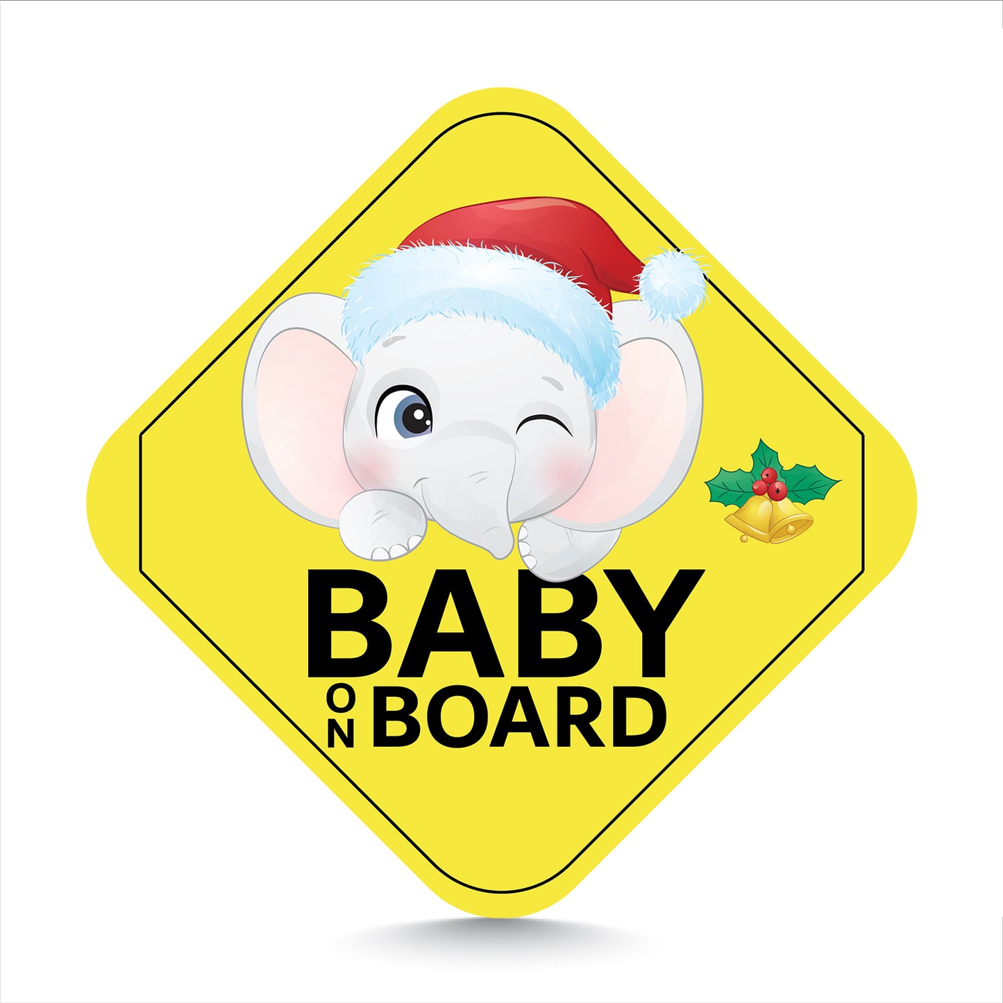 Elephant Design Christmas Edition Baby on Board