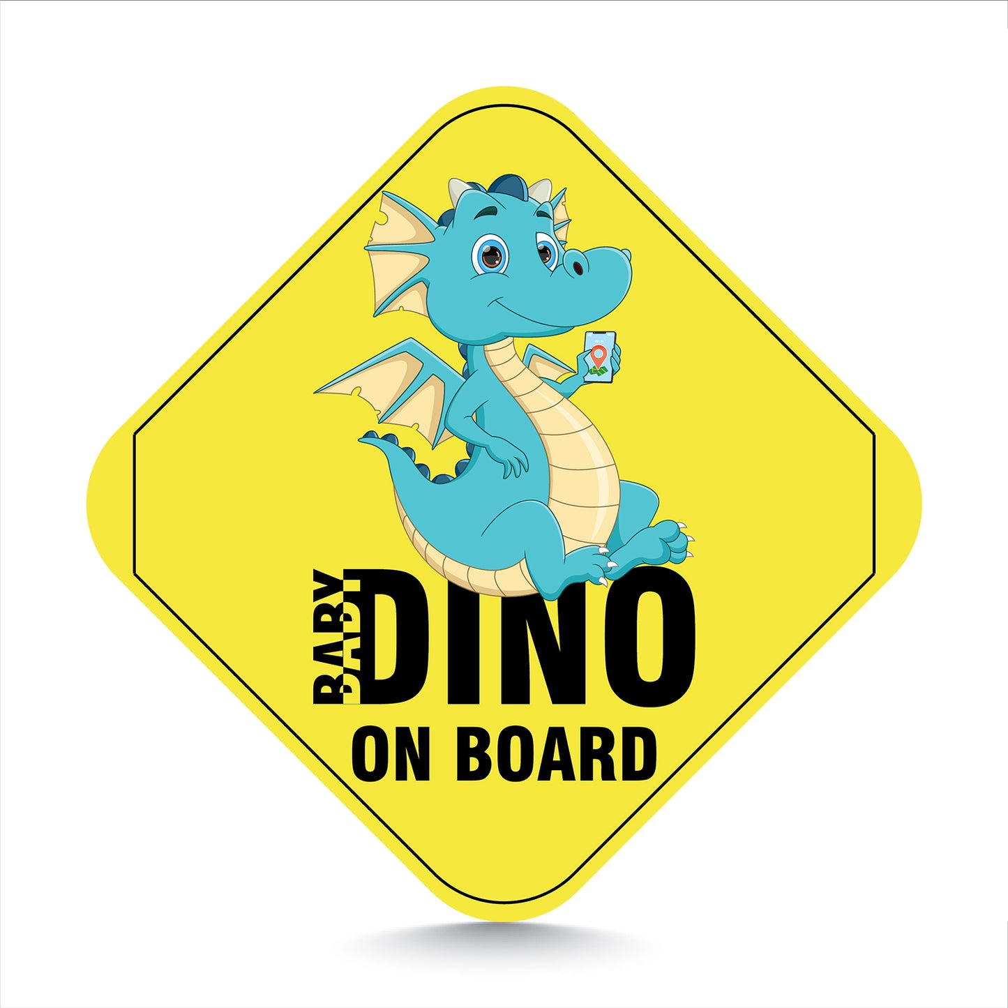 Adorable Baby Dino on Board Sign