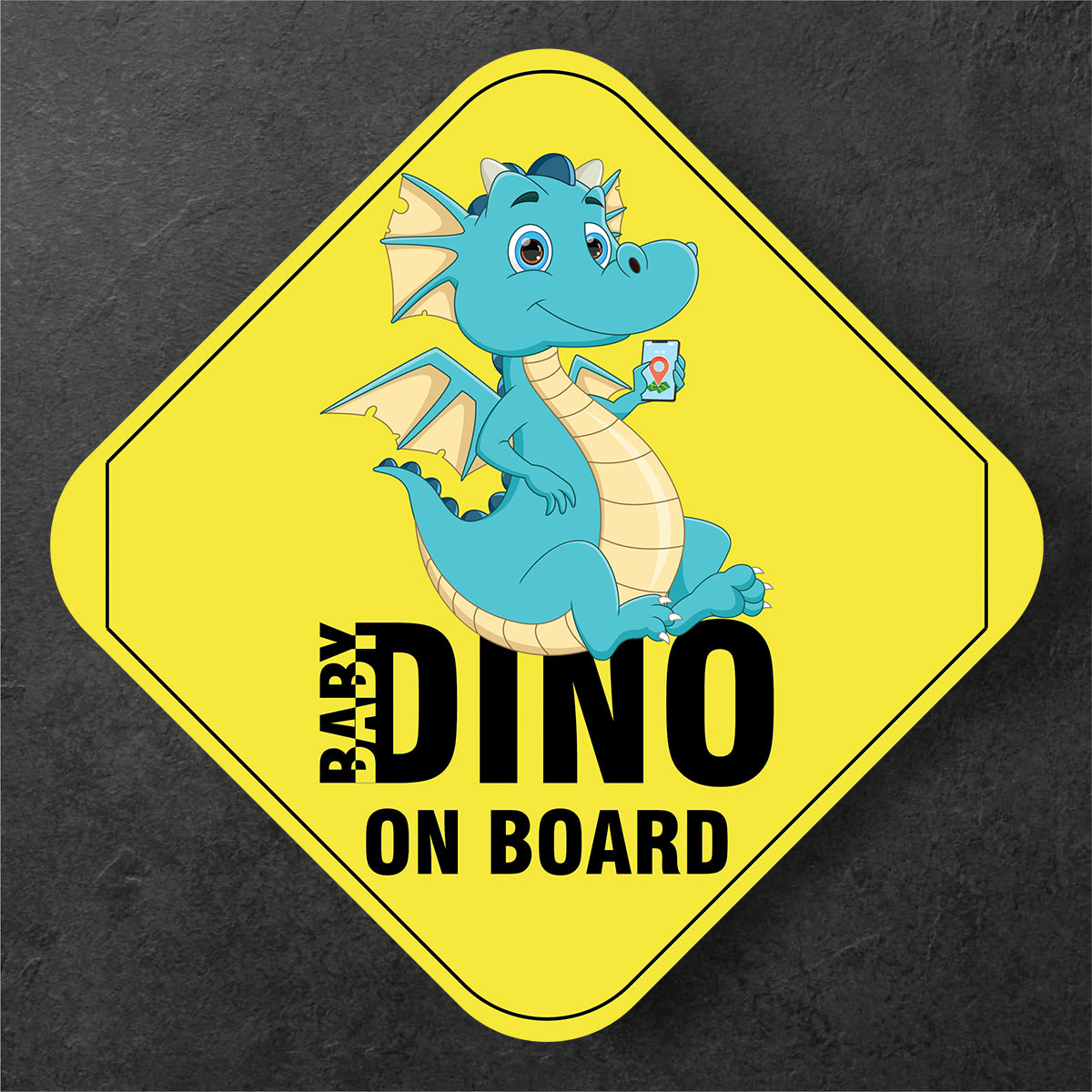 Adorable Baby Dino on Board Sign