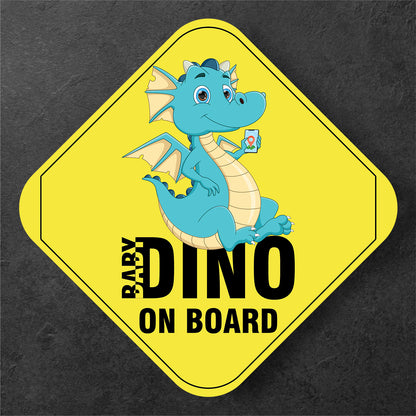 Adorable Baby Dino on Board Sign