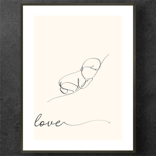 Love in Line Art Poster