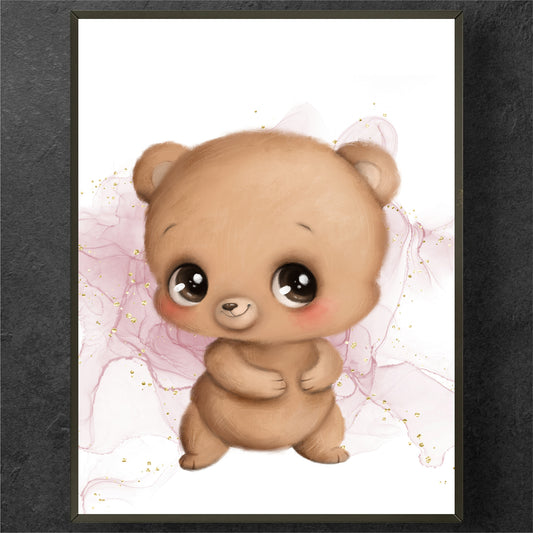 Whimsical Bear Cub Poster