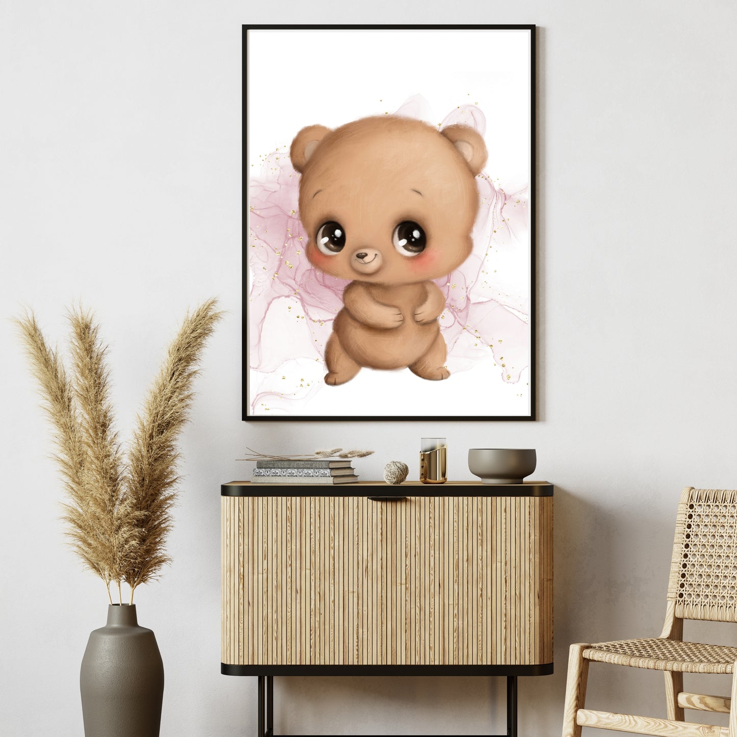 Whimsical Bear Cub Poster