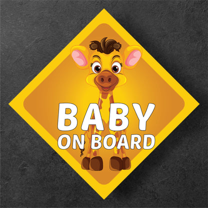 Giraffe Animal Baby On Board