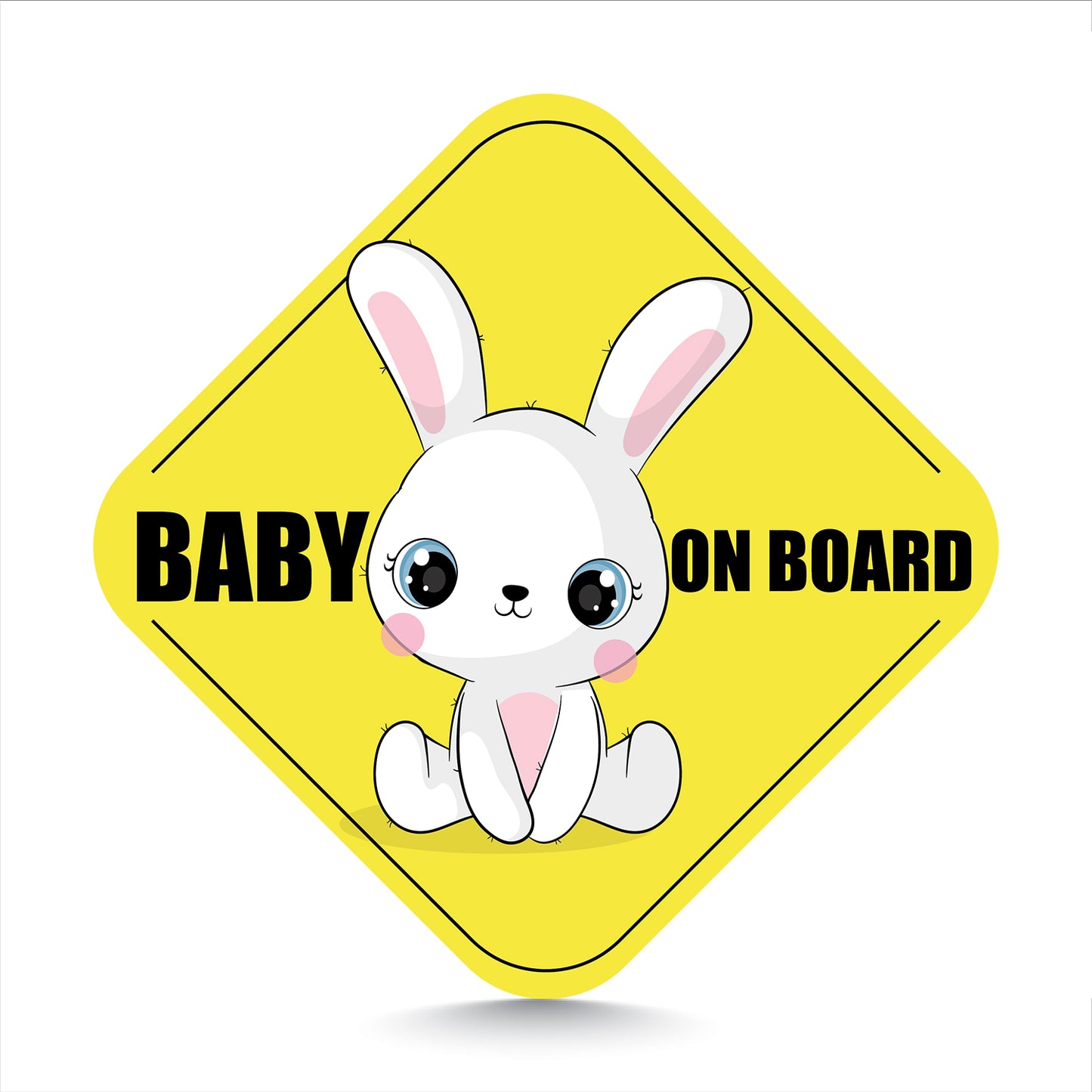 Adorable Bunny Baby on Board Sign