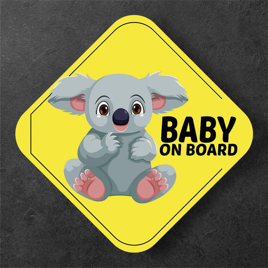 Charming Baby on Board with Cute Koala