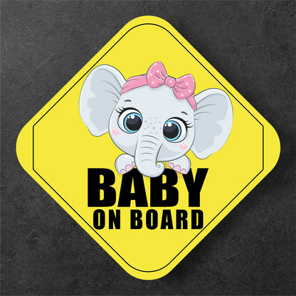 Baby Elephant on Board Sign