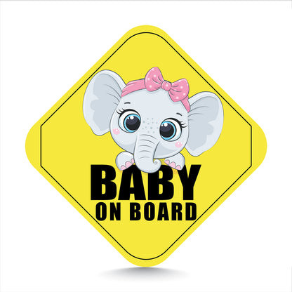 Baby Elephant on Board Sign