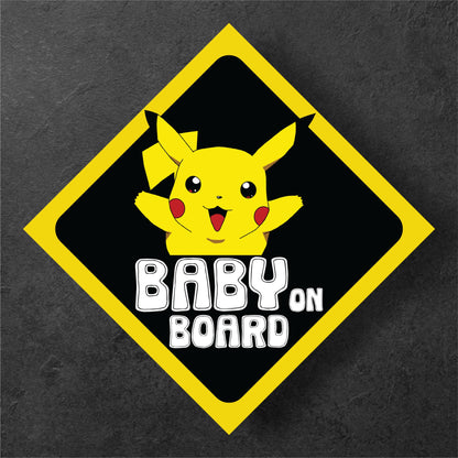 Pikachu Pokemon Baby On Board