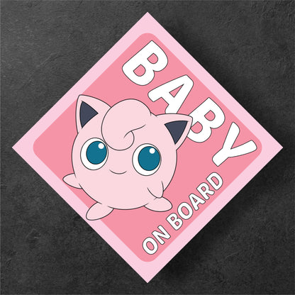 Jigglypuff Pokemon Baby On Board