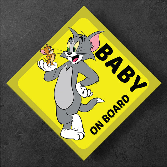 Smiling Tom & Jerry Baby On Board